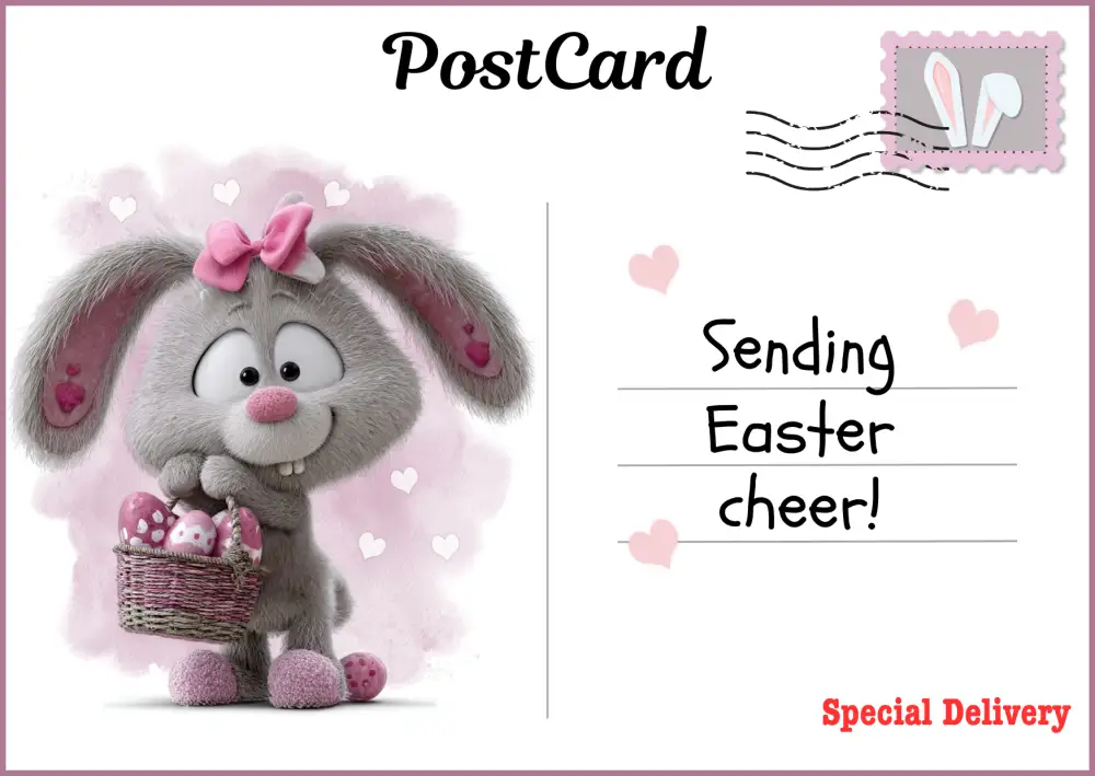 Cute Easter - free postcard